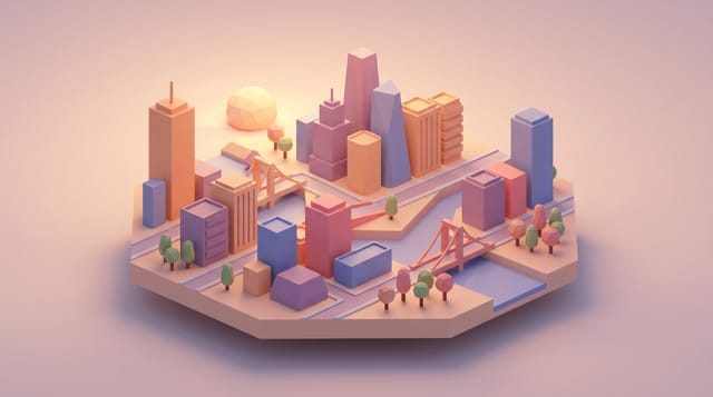 Przykładowa grafika: Styl 04. Izometryczna 3D / Low-Poly