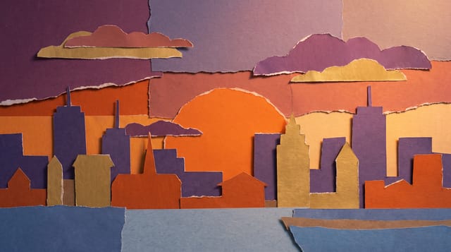 Przykładowa grafika: Styl 05. Kolaż Papierowy (Papercraft)