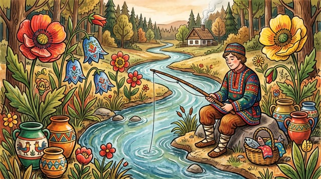 Przykładowa grafika: Styl 28. Bajkowy Folk-Realizm (Whimsical Folk Storybook)