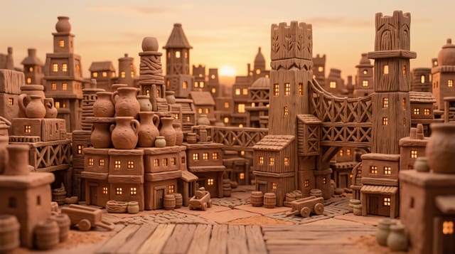 Przykładowa grafika: Styl 32. Rękodzielnicza Diorama (Handcrafted Diorama Realism)